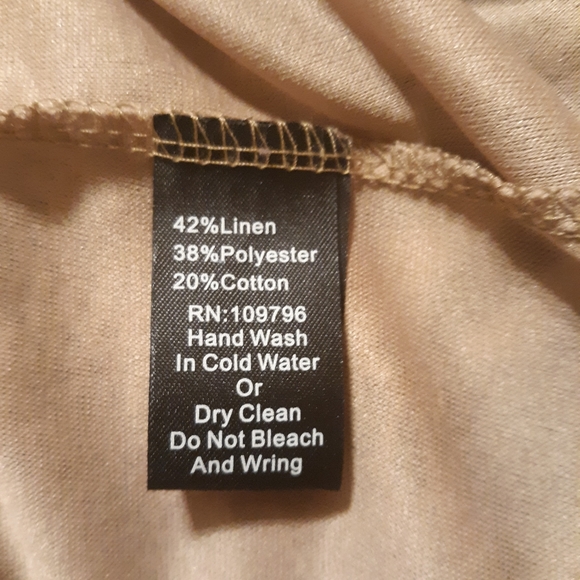 Pretty angel linen layered lace tunic top sz small *D4 - Picture 9 of 11